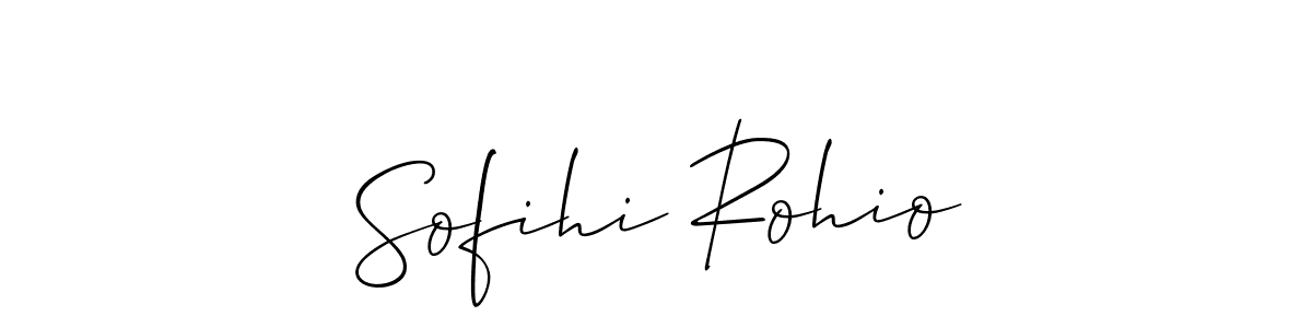 Sofihi Rohio stylish signature style. Best Handwritten Sign (Allison_Script) for my name. Handwritten Signature Collection Ideas for my name Sofihi Rohio. Sofihi Rohio signature style 2 images and pictures png