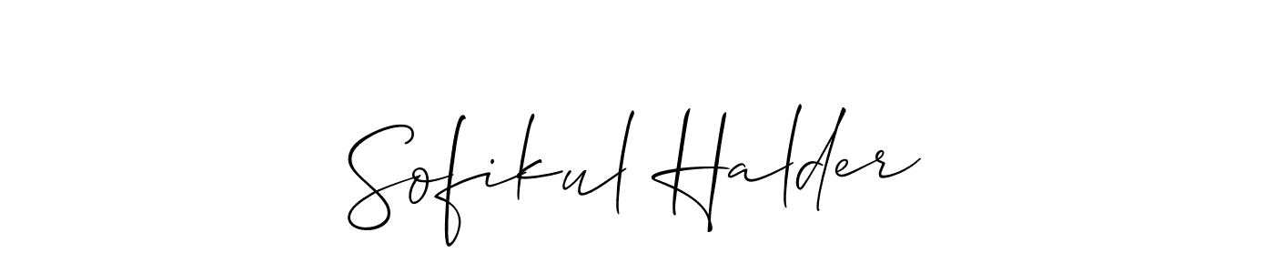 How to make Sofikul Halder signature? Allison_Script is a professional autograph style. Create handwritten signature for Sofikul Halder name. Sofikul Halder signature style 2 images and pictures png