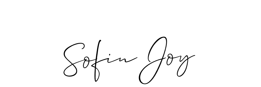 It looks lik you need a new signature style for name Sofin Joy. Design unique handwritten (Allison_Script) signature with our free signature maker in just a few clicks. Sofin Joy signature style 2 images and pictures png