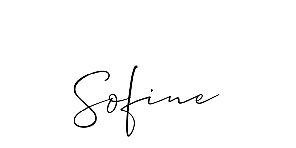 Create a beautiful signature design for name Sofine. With this signature (Allison_Script) fonts, you can make a handwritten signature for free. Sofine signature style 2 images and pictures png