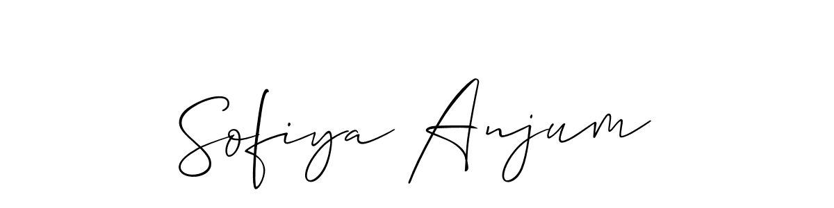 How to make Sofiya Anjum name signature. Use Allison_Script style for creating short signs online. This is the latest handwritten sign. Sofiya Anjum signature style 2 images and pictures png