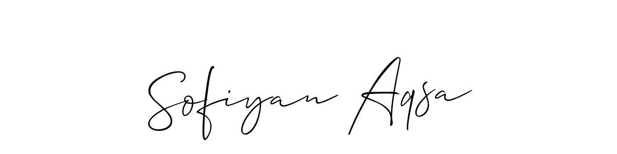 You should practise on your own different ways (Allison_Script) to write your name (Sofiyan Aqsa) in signature. don't let someone else do it for you. Sofiyan Aqsa signature style 2 images and pictures png