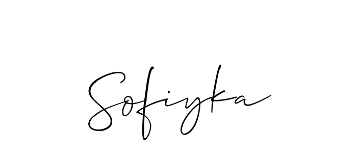 Design your own signature with our free online signature maker. With this signature software, you can create a handwritten (Allison_Script) signature for name Sofiyka. Sofiyka signature style 2 images and pictures png