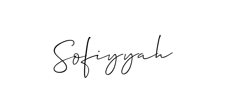 Make a beautiful signature design for name Sofiyyah. With this signature (Allison_Script) style, you can create a handwritten signature for free. Sofiyyah signature style 2 images and pictures png