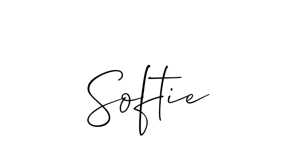 Use a signature maker to create a handwritten signature online. With this signature software, you can design (Allison_Script) your own signature for name Softie. Softie signature style 2 images and pictures png