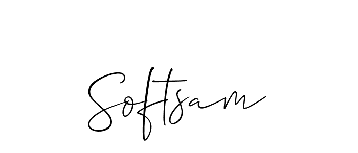 Design your own signature with our free online signature maker. With this signature software, you can create a handwritten (Allison_Script) signature for name Softsam. Softsam signature style 2 images and pictures png