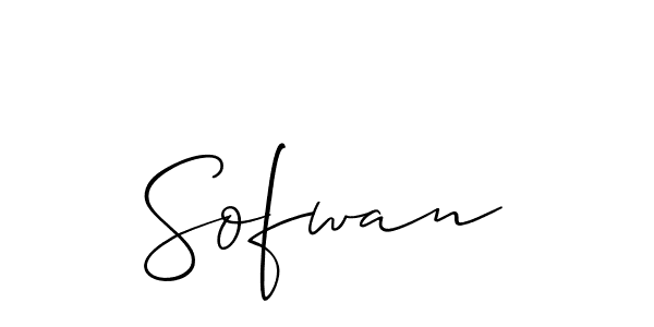 Use a signature maker to create a handwritten signature online. With this signature software, you can design (Allison_Script) your own signature for name Sofwan. Sofwan signature style 2 images and pictures png