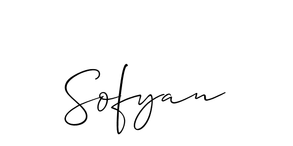 Sofyan stylish signature style. Best Handwritten Sign (Allison_Script) for my name. Handwritten Signature Collection Ideas for my name Sofyan. Sofyan signature style 2 images and pictures png