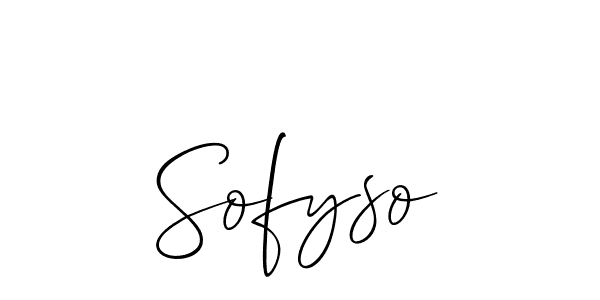 The best way (Allison_Script) to make a short signature is to pick only two or three words in your name. The name Sofyso include a total of six letters. For converting this name. Sofyso signature style 2 images and pictures png