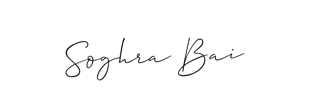 How to make Soghra Bai name signature. Use Allison_Script style for creating short signs online. This is the latest handwritten sign. Soghra Bai signature style 2 images and pictures png