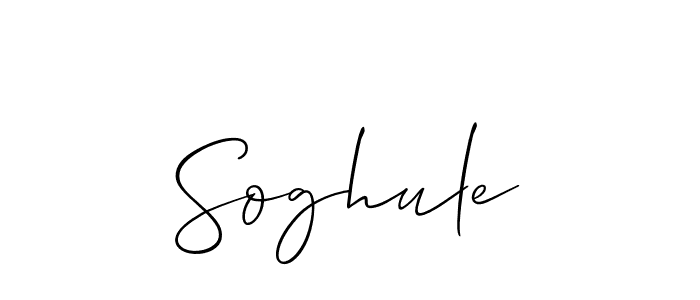 Also You can easily find your signature by using the search form. We will create Soghule name handwritten signature images for you free of cost using Allison_Script sign style. Soghule signature style 2 images and pictures png