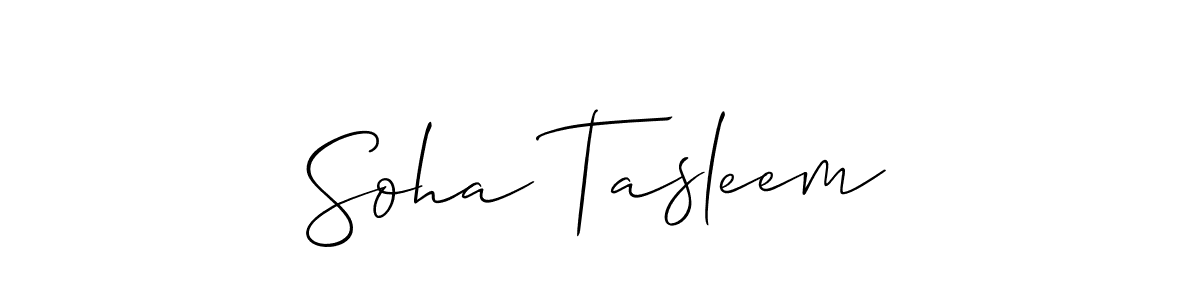 The best way (Allison_Script) to make a short signature is to pick only two or three words in your name. The name Soha Tasleem include a total of six letters. For converting this name. Soha Tasleem signature style 2 images and pictures png