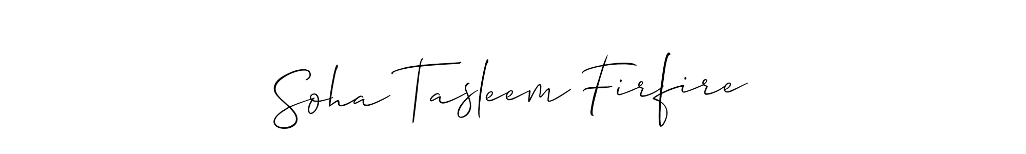 Similarly Allison_Script is the best handwritten signature design. Signature creator online .You can use it as an online autograph creator for name Soha Tasleem Firfire. Soha Tasleem Firfire signature style 2 images and pictures png
