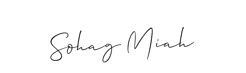 Make a beautiful signature design for name Sohag Miah. With this signature (Allison_Script) style, you can create a handwritten signature for free. Sohag Miah signature style 2 images and pictures png