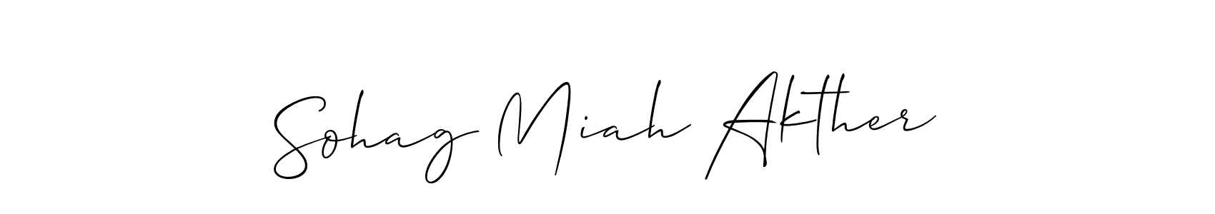 Make a beautiful signature design for name Sohag Miah Akther. With this signature (Allison_Script) style, you can create a handwritten signature for free. Sohag Miah Akther signature style 2 images and pictures png