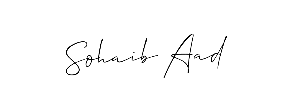 Similarly Allison_Script is the best handwritten signature design. Signature creator online .You can use it as an online autograph creator for name Sohaib Aad. Sohaib Aad signature style 2 images and pictures png