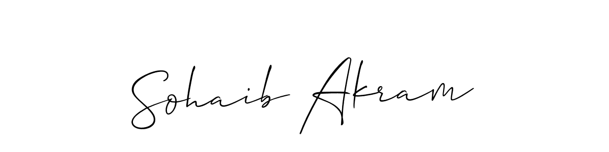 Use a signature maker to create a handwritten signature online. With this signature software, you can design (Allison_Script) your own signature for name Sohaib Akram. Sohaib Akram signature style 2 images and pictures png