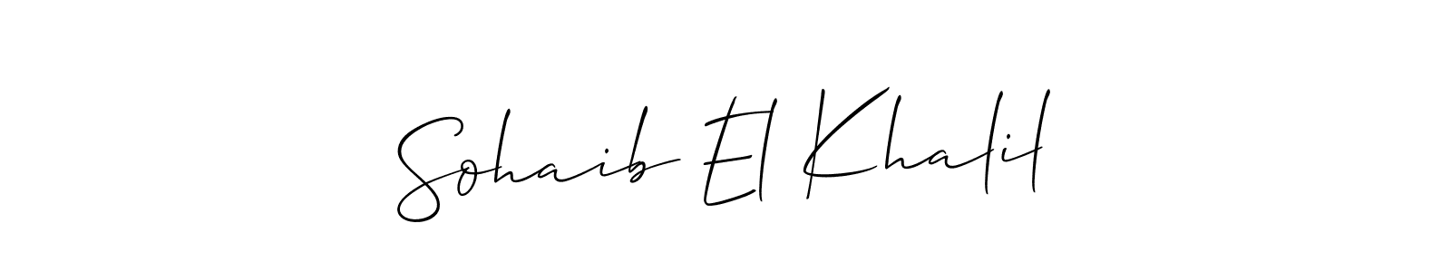 Allison_Script is a professional signature style that is perfect for those who want to add a touch of class to their signature. It is also a great choice for those who want to make their signature more unique. Get Sohaib El Khalil name to fancy signature for free. Sohaib El Khalil signature style 2 images and pictures png
