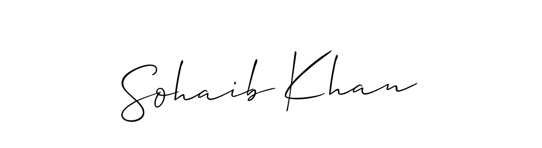 Allison_Script is a professional signature style that is perfect for those who want to add a touch of class to their signature. It is also a great choice for those who want to make their signature more unique. Get Sohaib Khan name to fancy signature for free. Sohaib Khan signature style 2 images and pictures png