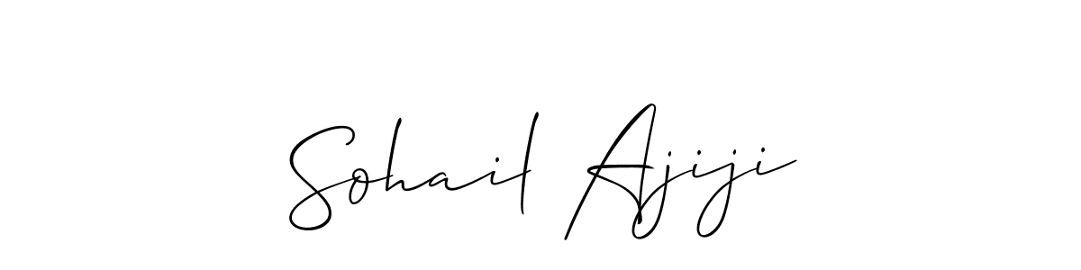 How to make Sohail Ajiji signature? Allison_Script is a professional autograph style. Create handwritten signature for Sohail Ajiji name. Sohail Ajiji signature style 2 images and pictures png