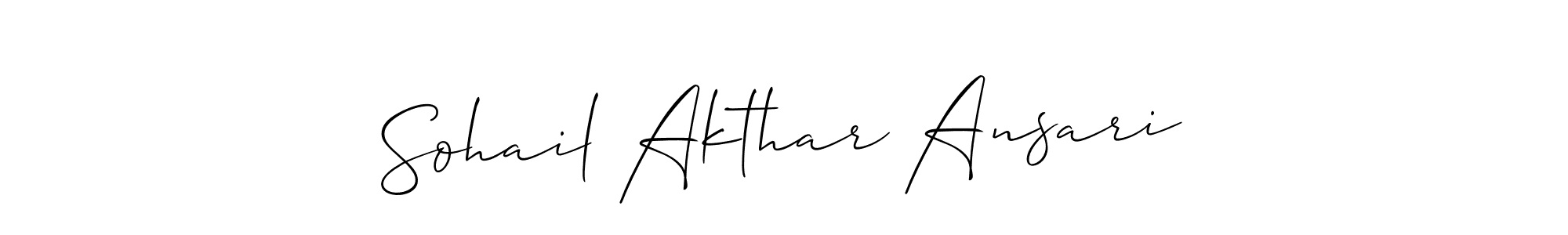 Create a beautiful signature design for name Sohail Akthar Ansari. With this signature (Allison_Script) fonts, you can make a handwritten signature for free. Sohail Akthar Ansari signature style 2 images and pictures png