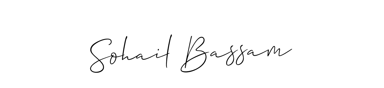 The best way (Allison_Script) to make a short signature is to pick only two or three words in your name. The name Sohail Bassam include a total of six letters. For converting this name. Sohail Bassam signature style 2 images and pictures png