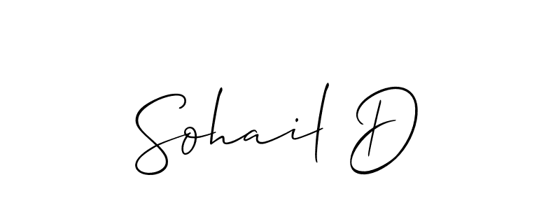 Make a beautiful signature design for name Sohail D. Use this online signature maker to create a handwritten signature for free. Sohail D signature style 2 images and pictures png