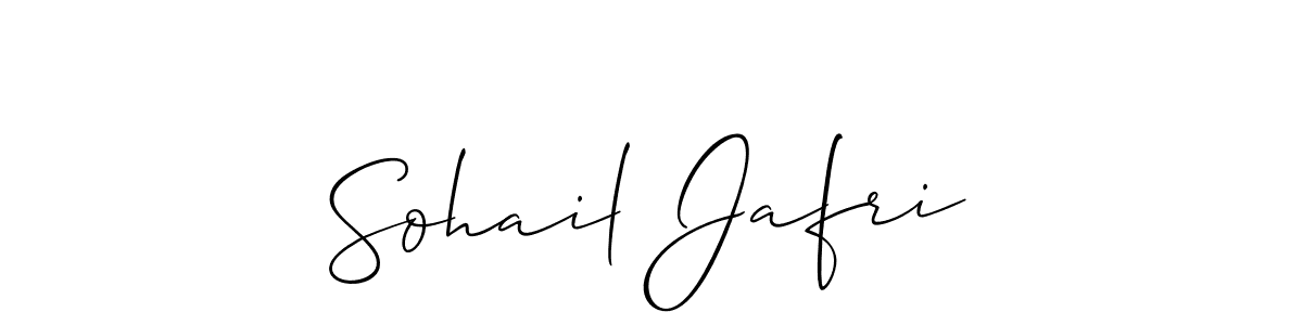 Create a beautiful signature design for name Sohail Jafri. With this signature (Allison_Script) fonts, you can make a handwritten signature for free. Sohail Jafri signature style 2 images and pictures png