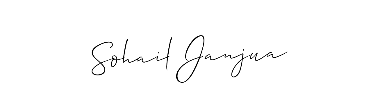 Use a signature maker to create a handwritten signature online. With this signature software, you can design (Allison_Script) your own signature for name Sohail Janjua. Sohail Janjua signature style 2 images and pictures png