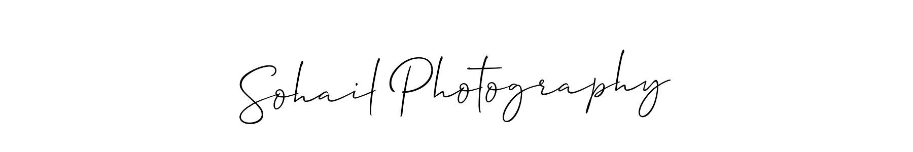 Make a short Sohail Photography signature style. Manage your documents anywhere anytime using Allison_Script. Create and add eSignatures, submit forms, share and send files easily. Sohail Photography signature style 2 images and pictures png