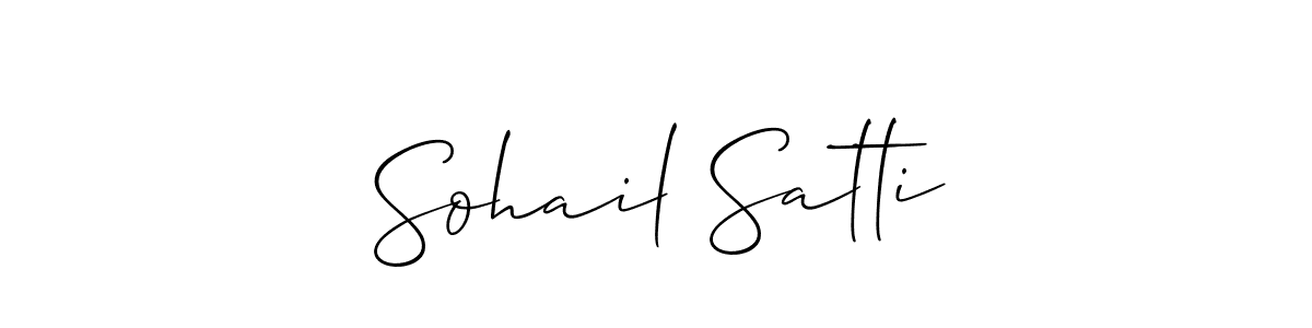 Also You can easily find your signature by using the search form. We will create Sohail Satti name handwritten signature images for you free of cost using Allison_Script sign style. Sohail Satti signature style 2 images and pictures png