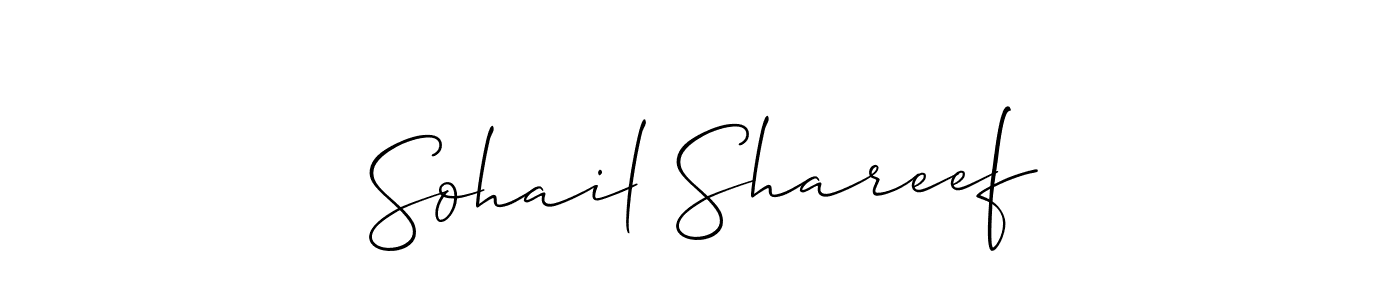 You should practise on your own different ways (Allison_Script) to write your name (Sohail Shareef) in signature. don't let someone else do it for you. Sohail Shareef signature style 2 images and pictures png