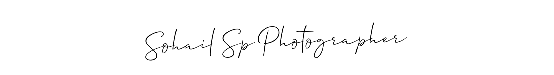 Design your own signature with our free online signature maker. With this signature software, you can create a handwritten (Allison_Script) signature for name Sohail Sp Photographer. Sohail Sp Photographer signature style 2 images and pictures png