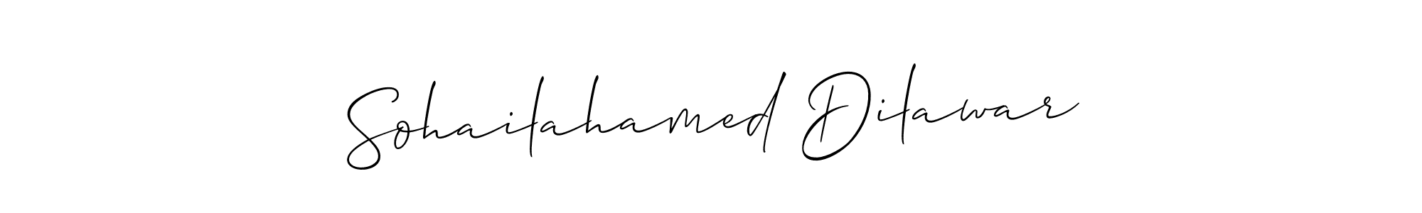 Design your own signature with our free online signature maker. With this signature software, you can create a handwritten (Allison_Script) signature for name Sohailahamed Dilawar. Sohailahamed Dilawar signature style 2 images and pictures png