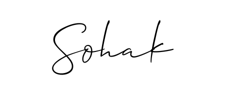 An effortless, minimalist signature concept for Sohak using Allison_Script design. Clean lines that look great on any document. Sohak signature style 2 images and pictures png