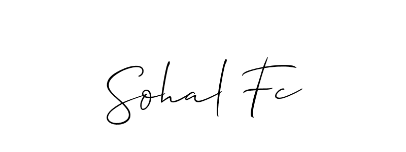 Similarly Allison_Script is the best handwritten signature design. Signature creator online .You can use it as an online autograph creator for name Sohal Fc. Sohal Fc signature style 2 images and pictures png