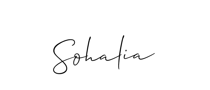 It looks lik you need a new signature style for name Sohalia. Design unique handwritten (Allison_Script) signature with our free signature maker in just a few clicks. Sohalia signature style 2 images and pictures png