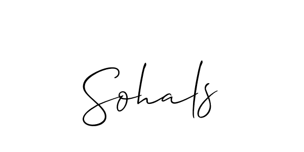 Make a beautiful signature design for name Sohals. With this signature (Allison_Script) style, you can create a handwritten signature for free. Sohals signature style 2 images and pictures png