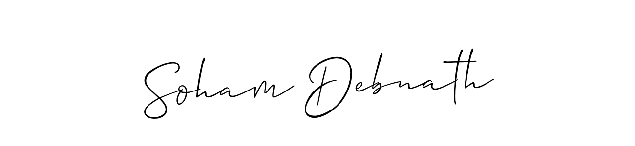 Make a short Soham Debnath signature style. Manage your documents anywhere anytime using Allison_Script. Create and add eSignatures, submit forms, share and send files easily. Soham Debnath signature style 2 images and pictures png
