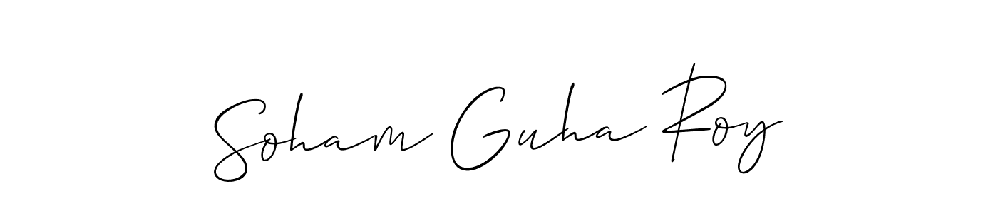 It looks lik you need a new signature style for name Soham Guha Roy. Design unique handwritten (Allison_Script) signature with our free signature maker in just a few clicks. Soham Guha Roy signature style 2 images and pictures png