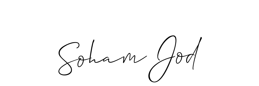 Also You can easily find your signature by using the search form. We will create Soham Jod name handwritten signature images for you free of cost using Allison_Script sign style. Soham Jod signature style 2 images and pictures png