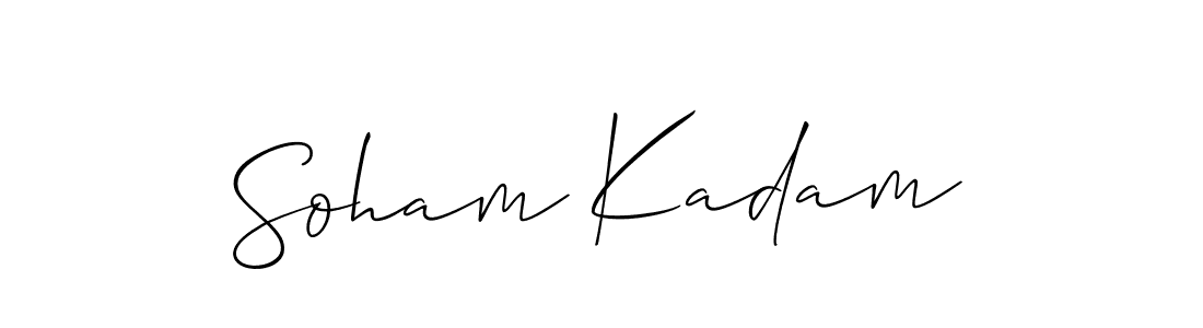 How to make Soham Kadam signature? Allison_Script is a professional autograph style. Create handwritten signature for Soham Kadam name. Soham Kadam signature style 2 images and pictures png