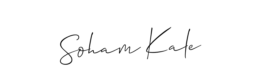 Design your own signature with our free online signature maker. With this signature software, you can create a handwritten (Allison_Script) signature for name Soham Kale. Soham Kale signature style 2 images and pictures png