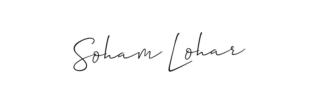 Make a short Soham Lohar signature style. Manage your documents anywhere anytime using Allison_Script. Create and add eSignatures, submit forms, share and send files easily. Soham Lohar signature style 2 images and pictures png