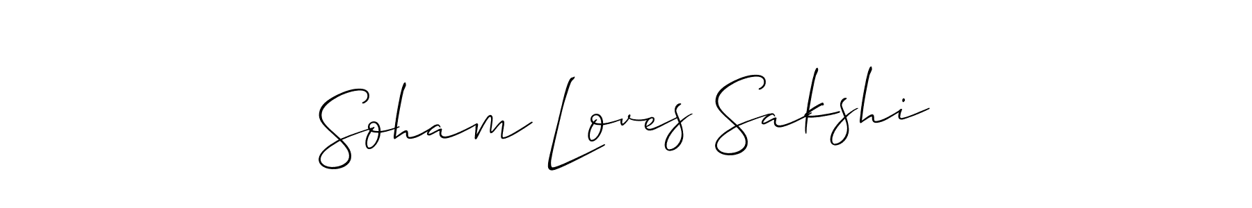 It looks lik you need a new signature style for name Soham Loves Sakshi. Design unique handwritten (Allison_Script) signature with our free signature maker in just a few clicks. Soham Loves Sakshi signature style 2 images and pictures png