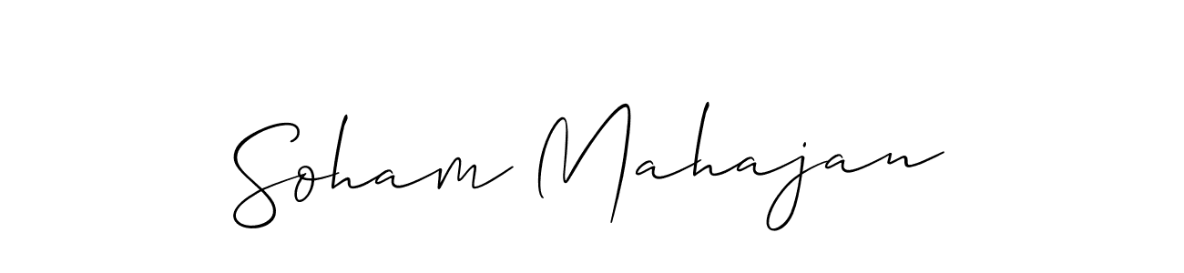 You should practise on your own different ways (Allison_Script) to write your name (Soham Mahajan) in signature. don't let someone else do it for you. Soham Mahajan signature style 2 images and pictures png