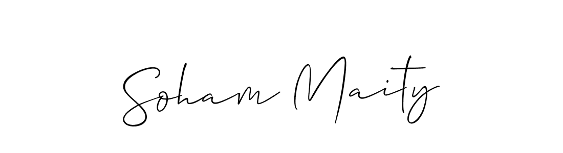 Make a beautiful signature design for name Soham Maity. With this signature (Allison_Script) style, you can create a handwritten signature for free. Soham Maity signature style 2 images and pictures png