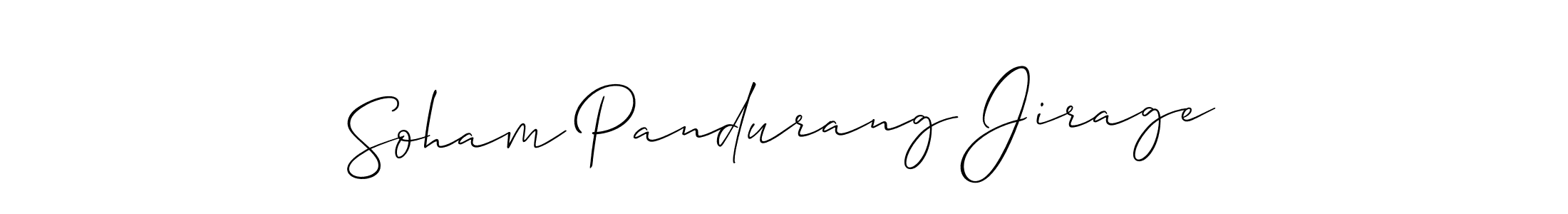 Soham Pandurang Jirage stylish signature style. Best Handwritten Sign (Allison_Script) for my name. Handwritten Signature Collection Ideas for my name Soham Pandurang Jirage. Soham Pandurang Jirage signature style 2 images and pictures png