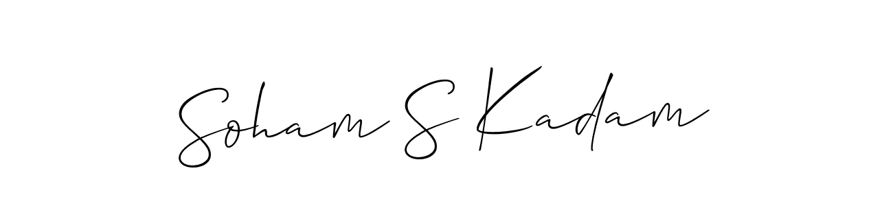 Design your own signature with our free online signature maker. With this signature software, you can create a handwritten (Allison_Script) signature for name Soham S Kadam. Soham S Kadam signature style 2 images and pictures png