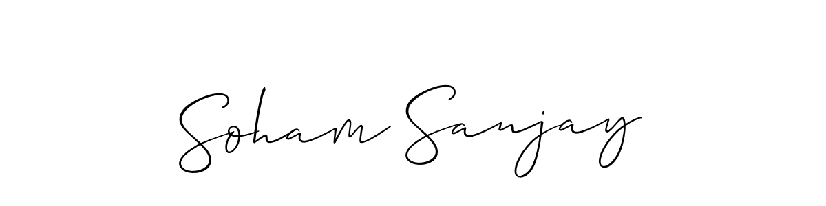 Also we have Soham Sanjay name is the best signature style. Create professional handwritten signature collection using Allison_Script autograph style. Soham Sanjay signature style 2 images and pictures png